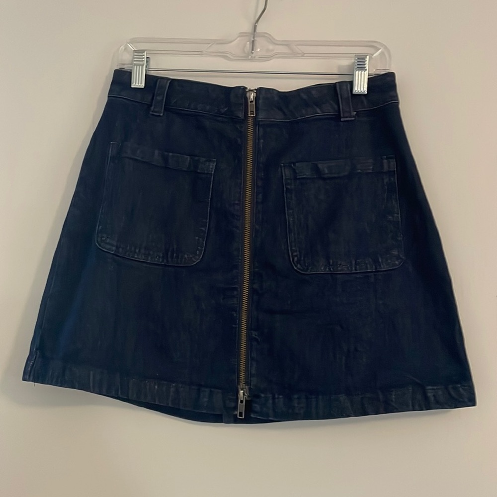 Madewell Jean Zip Mini Skirt